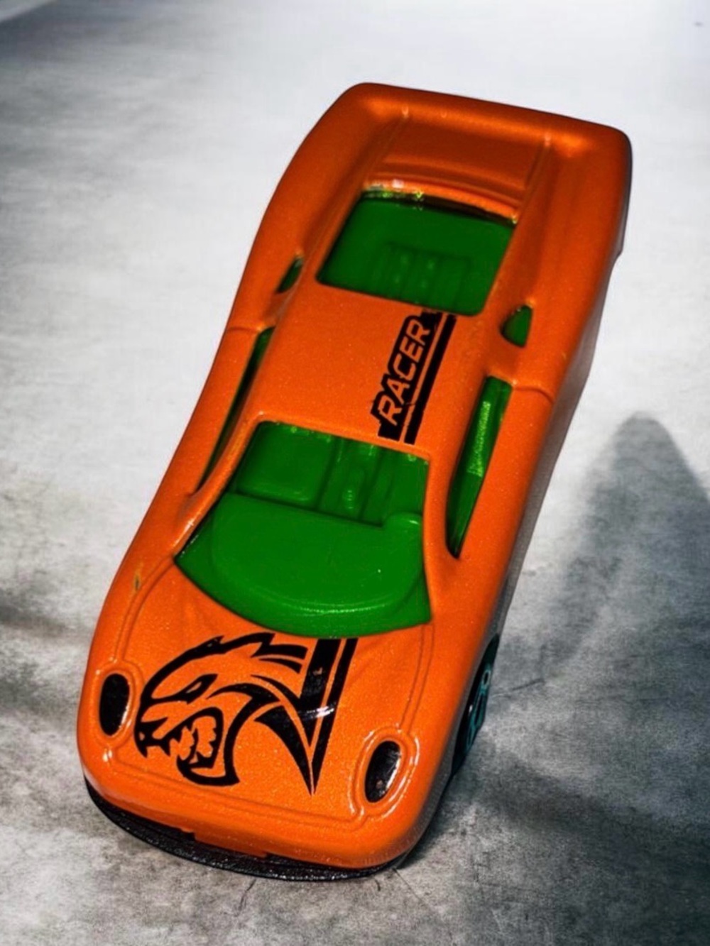 Racer Orange and Green Kids Toy Car - Die-Cast Racing Vehicle
